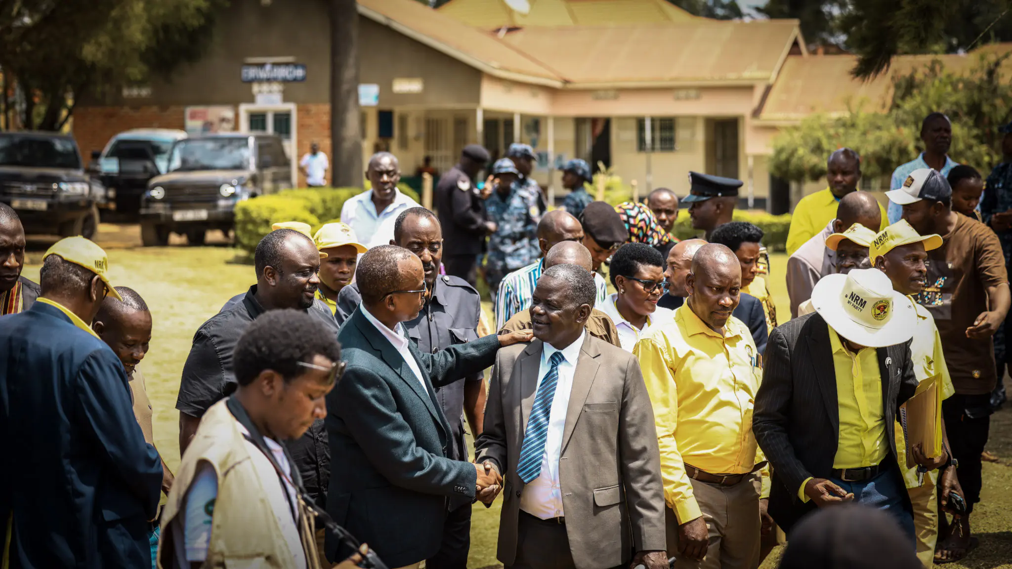 Odrek Rwabwogo with Maj (Rtd) Awich Pollar who represented NRM's Secretary General 